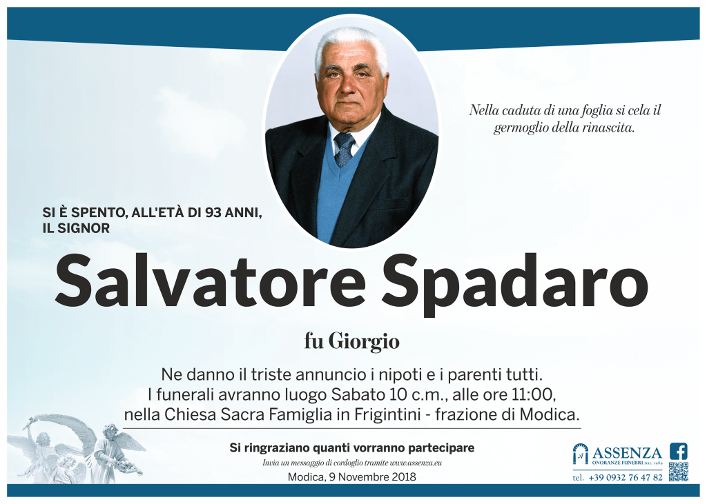 Necrologi: Salvatore Spadaro - Ragusa Oggi