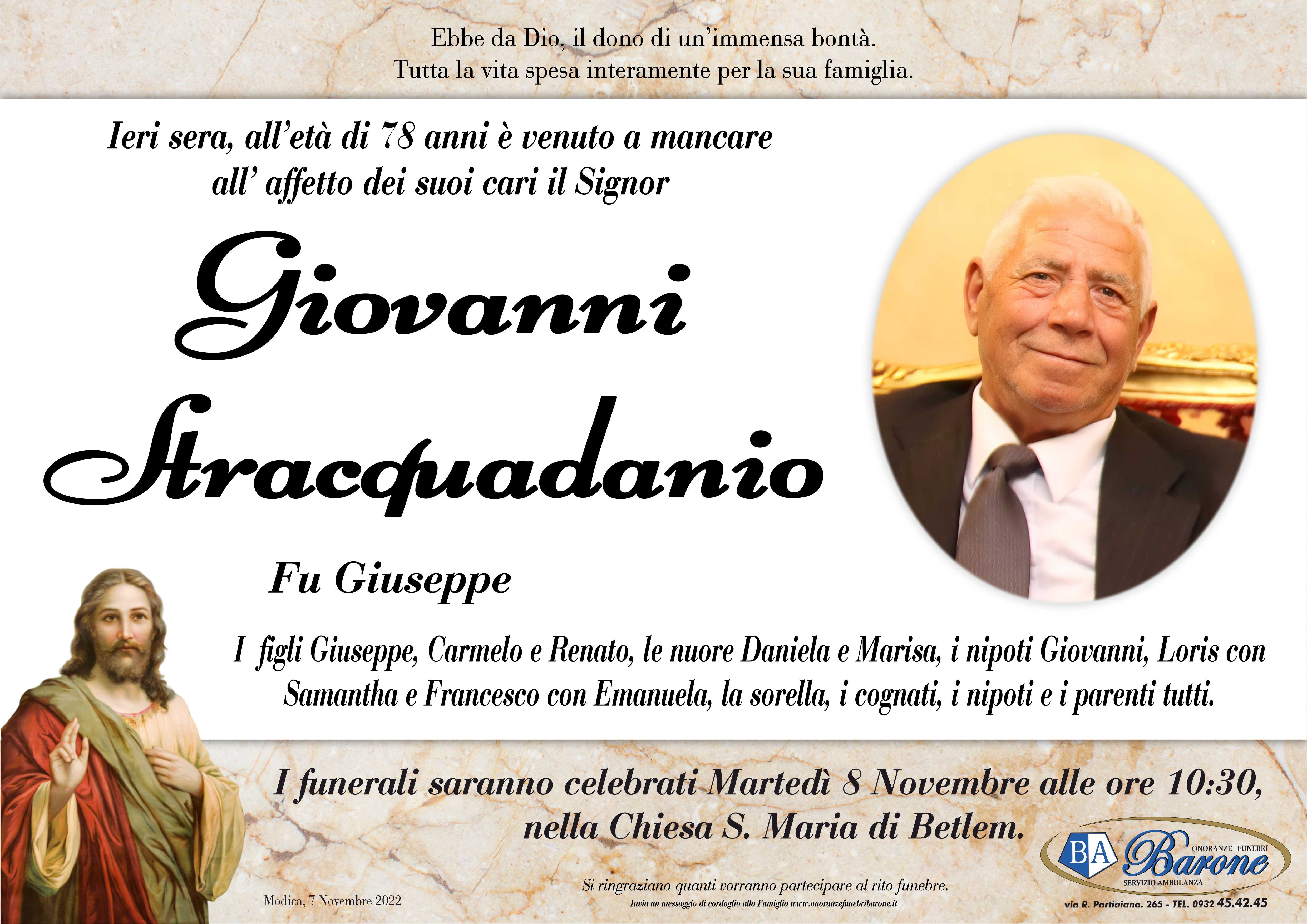 Necrologi: Giovanni Stracquadanio - Ragusa Oggi