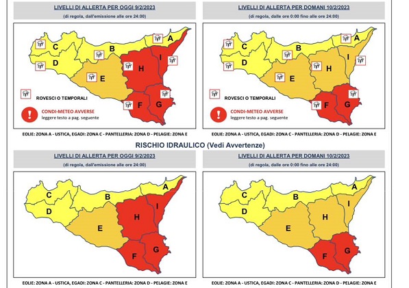 E' Di Nuovo Allerta Meteo Rossa Per Il 10 Febbraio. Scuole Chiuse. In ...