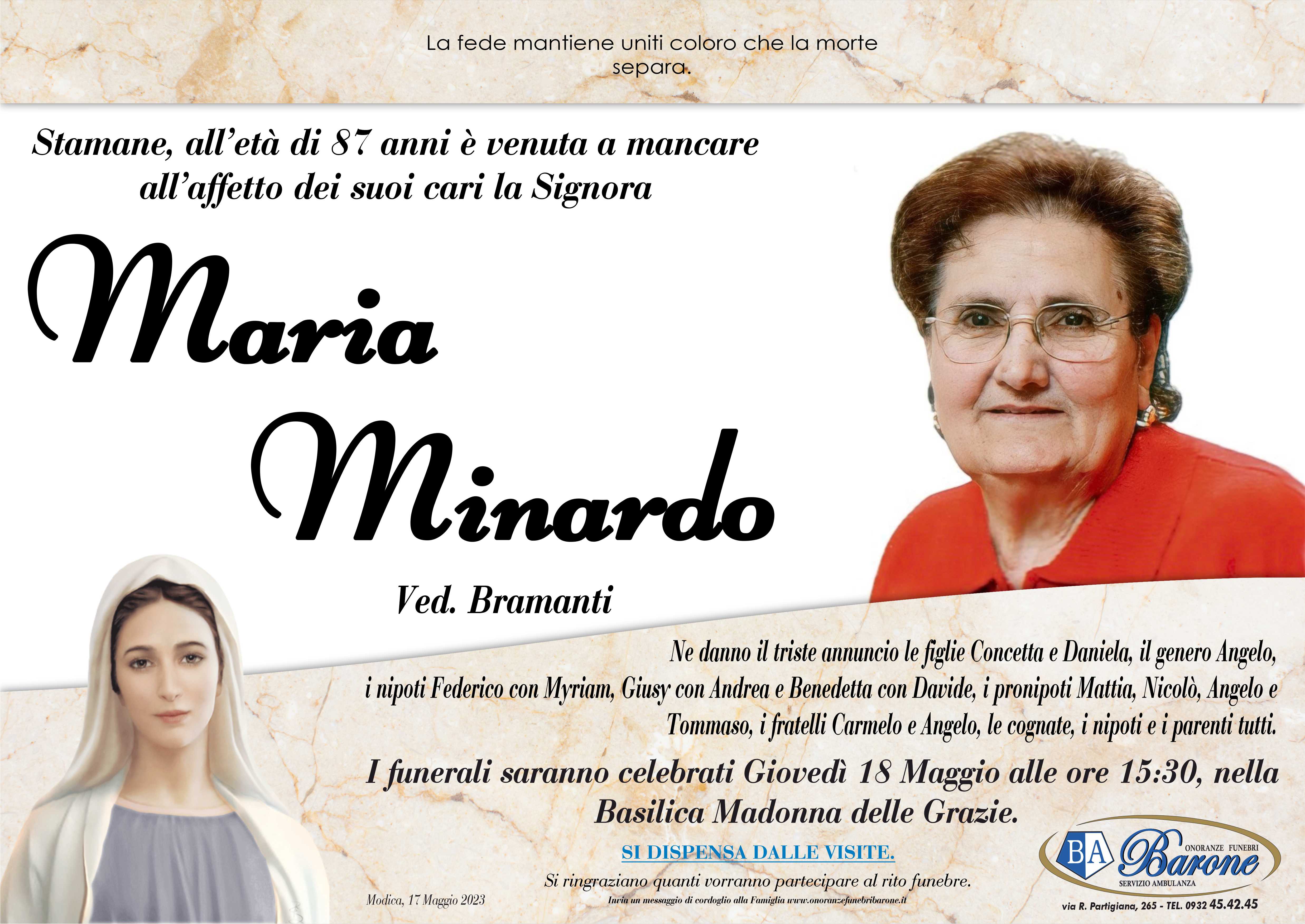 Necrologi: Maria Minardo - Ragusa Oggi