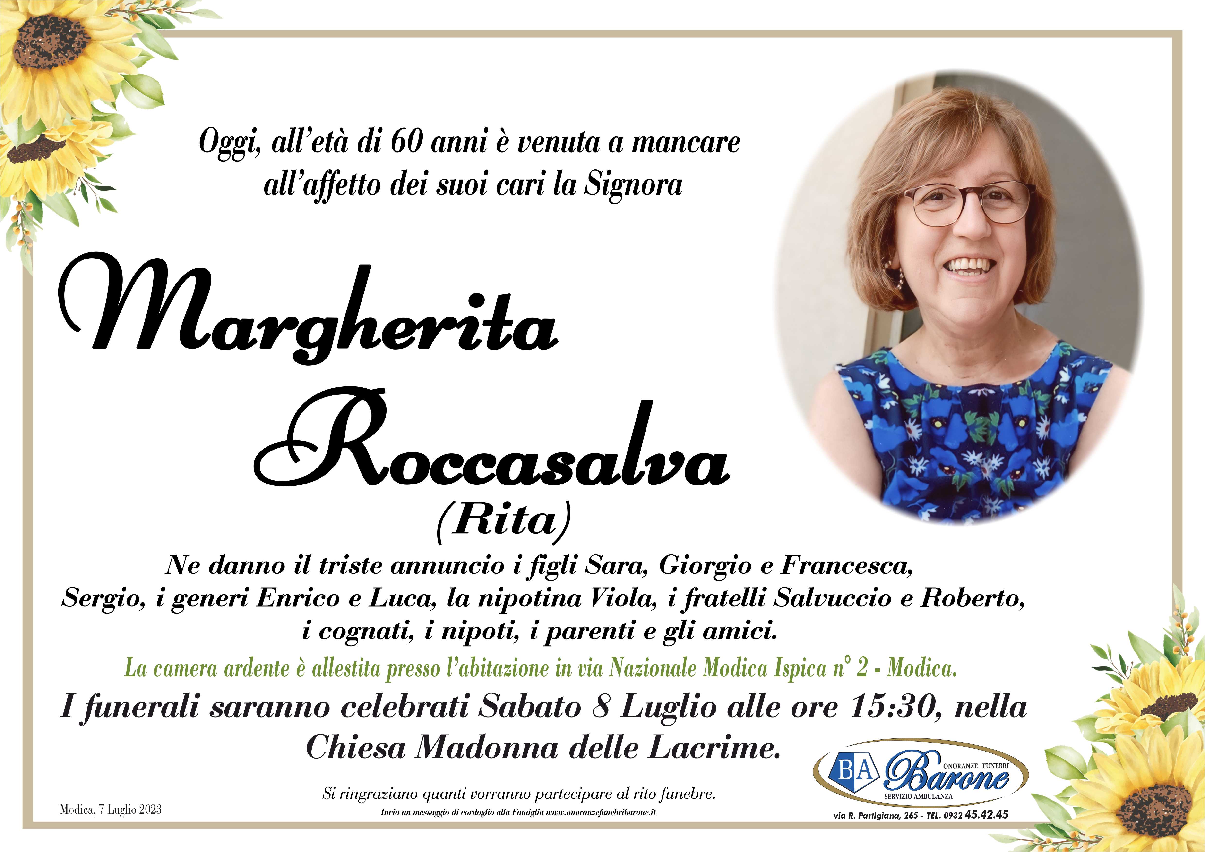 Necrologi: Margherita Roccasalva - Ragusa Oggi