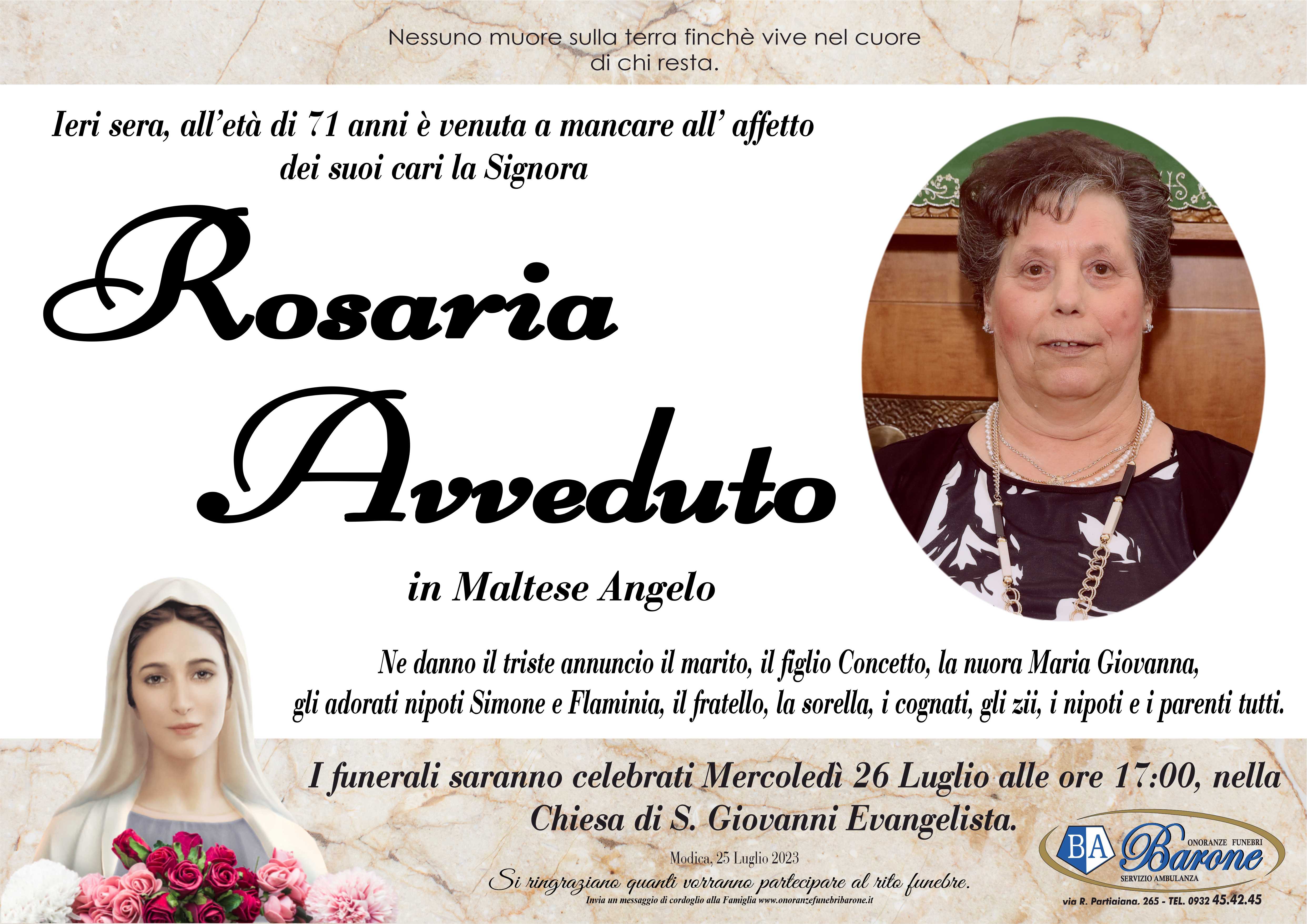 Necrologi: Rosaria Avveduto - Ragusa Oggi